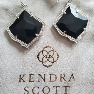Kendra Scott Kirsten Earrings Black Glass